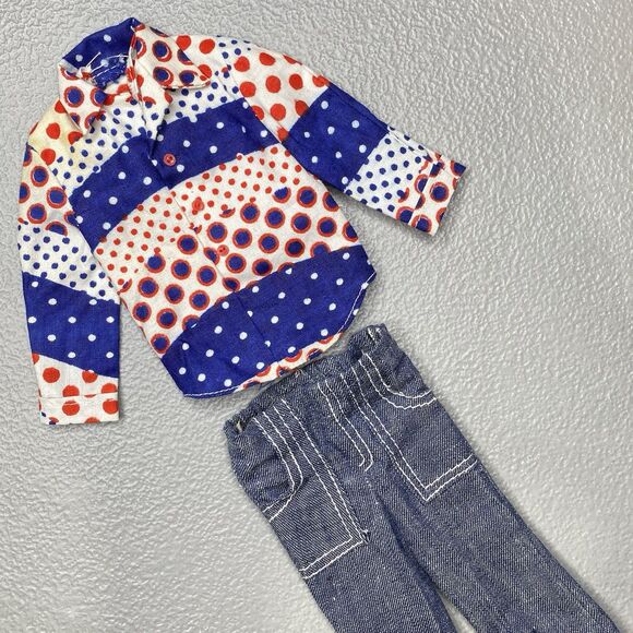 Other - Ken Best Buy Denims For Fun 3376 Mod Era Vintage 1972 Shirt Denim Pants Barbie